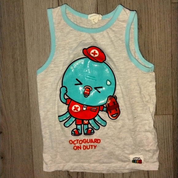 Toca Life Octoguard On Duty  H & M kids tank top EUC - Picture 1 of 3